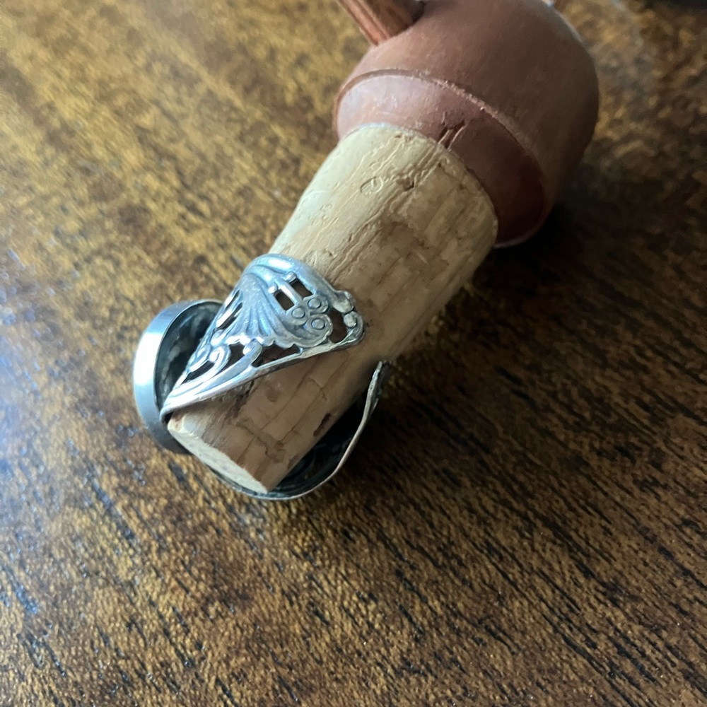 Typewriter key silver adjustable ring - Picture 4 of 4